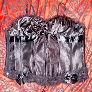 Black satin corset 6XL Never Worn